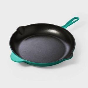 Tabitha Brown - 12" Enameled Cast Iron Fry Pan Green - Tabitha Bro Green